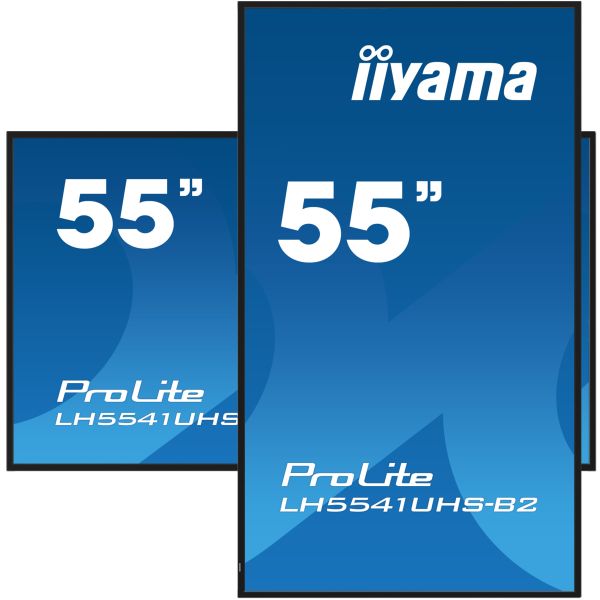 iiyama LH5541UHS-B2 beeldkrant Kiosk-ontwerp 138,7 cm (54.6") LCD 500 cd/m² 4K Ultra HD Zwart Type processor 24/7 (LH5541UHS-B2)