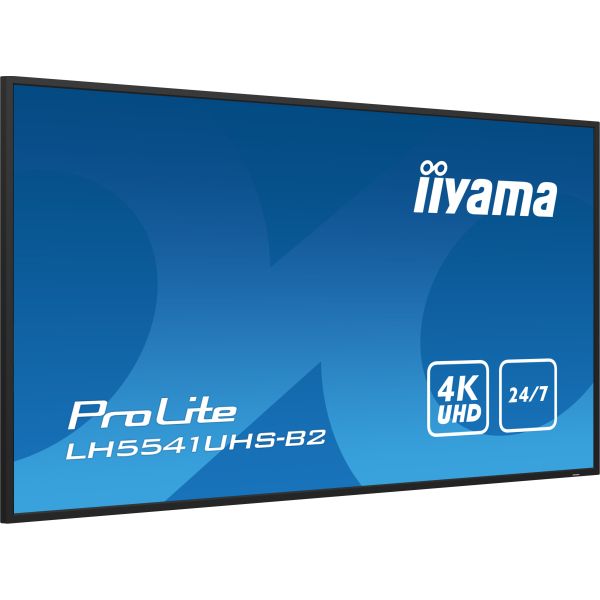 iiyama LH5541UHS-B2 beeldkrant Kiosk-ontwerp 138,7 cm (54.6") LCD 500 cd/m² 4K Ultra HD Zwart Type processor 24/7 (LH5541UHS-B2)