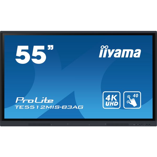 iiyama TE5512MIS-B3AG beeldkrant Kiosk-ontwerp 139,7 cm (55") LCD Wifi 400 cd/m² 4K Ultra HD Zwart Touchscreen Type processor Android 11 24/7 (TE5512MIS-B3AG) iiyama TE5512MIS-B3AG beeldkrant Kiosk-ontwerp 139,7 cm (55") LCD Wifi 400 cd/m² 4K Ultra HD Zwart Touchscreen Type processor Android 11 24/7 (TE5512MIS-B3AG)