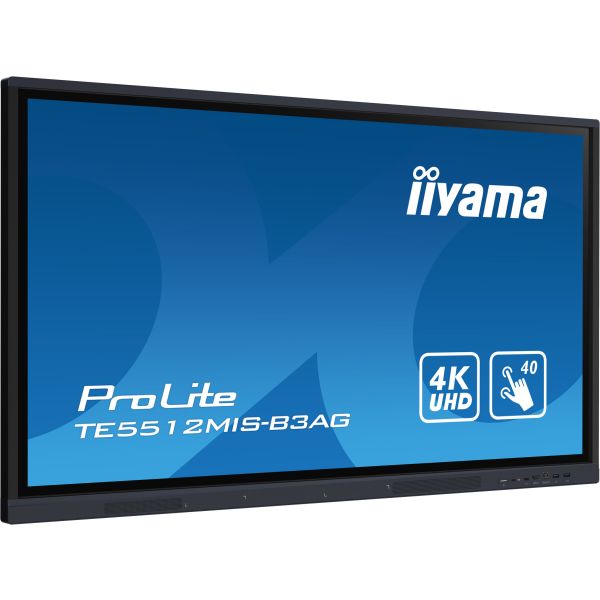iiyama TE5512MIS-B3AG beeldkrant Kiosk-ontwerp 139,7 cm (55") LCD Wifi 400 cd/m² 4K Ultra HD Zwart Touchscreen Type processor Android 11 24/7 (TE5512MIS-B3AG) iiyama TE5512MIS-B3AG beeldkrant Kiosk-ontwerp 139,7 cm (55") LCD Wifi 400 cd/m² 4K Ultra HD Zwart Touchscreen Type processor Android 11 24/7 (TE5512MIS-B3AG)