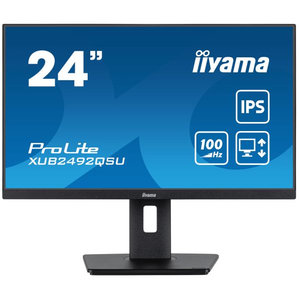 iiyama ProLite XUB2492QSU-B1 computer monitor 60,5 cm (23.8") 2560 x 1440 Pixels Quad HD LED Zwart (XUB2492QSU-B1) iiyama ProLite XUB2492QSU-B1 computer monitor 60,5 cm (23.8") 2560 x 1440 Pixels Quad HD LED Zwart (XUB2492QSU-B1)