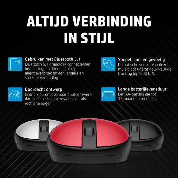 HP 240 Bluetooth-muis, Lunar White (793F9AA#ABB)