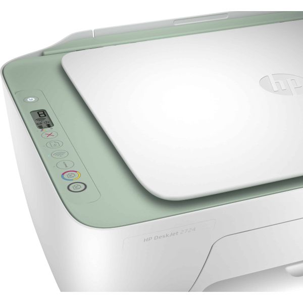 HP DeskJet 2724 All-in-One printer, Kleur, Printer voor Home, Printen, kopiëren, scannen, Scans naar pdf (7FR50B#629)