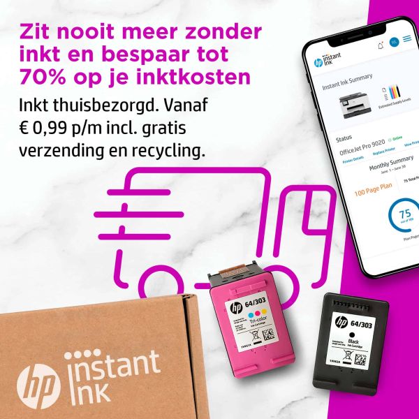 HP DeskJet Plus 4110 All-in-One printer, Kleur, Printer voor Home, Printen, kopiëren, scannen, draadloos, mobiele fax verzenden, Scans naar pdf (7FS81B#629)