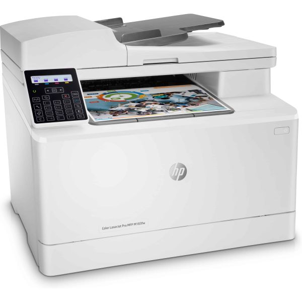 HP Color LaserJet Pro MFP M183fw, Printen, kopiëren, scannen, faxen, Automatische documentinvoer voor 35 vel; Energiezuinig; Optimale beveiliging; Dual-band Wi-Fi (7KW56A)