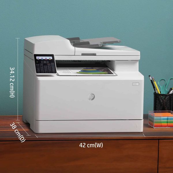 HP Color LaserJet Pro MFP M183fw, Printen, kopiëren, scannen, faxen, Automatische documentinvoer voor 35 vel; Energiezuinig; Optimale beveiliging; Dual-band Wi-Fi (7KW56A)
