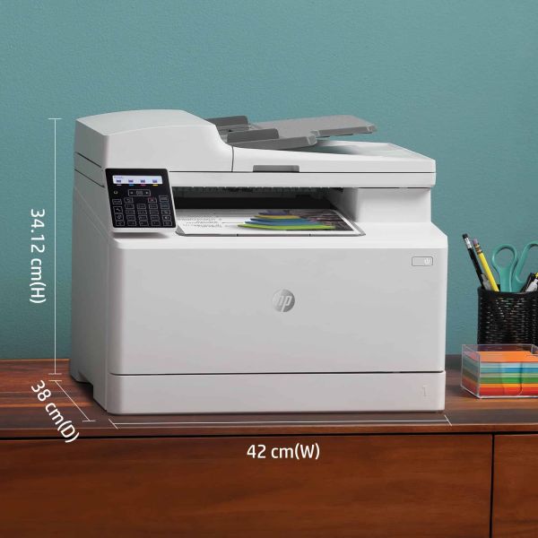 HP Color LaserJet Pro MFP M183fw, Printen, kopiëren, scannen, faxen, Automatische documentinvoer voor 35 vel; Energiezuinig; Optimale beveiliging; Dual-band Wi-Fi (7KW56A)