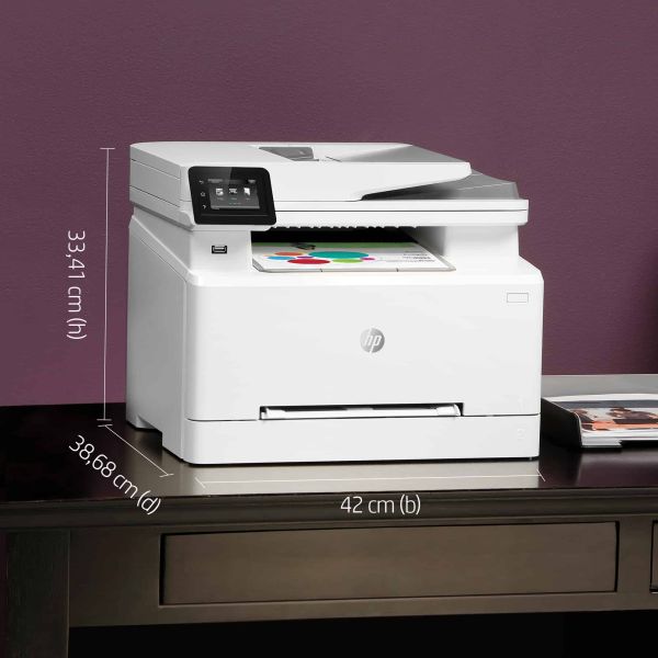 HP Color LaserJet Pro MFP M282nw, Printen, kopiëren, scannen, Printen via USB-poort aan voorzijde; Scannen naar e-mail; ADF voor 50 vel ongekruld (7KW72A)