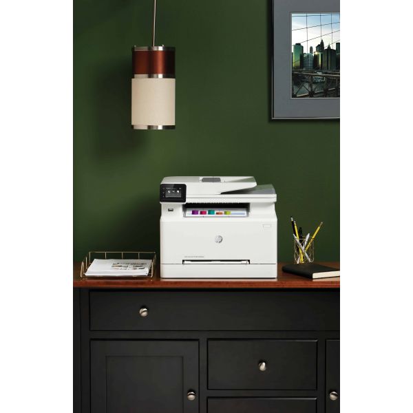 HP Color LaserJet Pro MFP M283fdw, Kleur, Printer voor Printen, kopiëren, scannen, faxen, Printen via USB-poort aan voorzijde; Scannen naar e-mail; Dubbelzijdig printen; ADF voor 50 vel ongekruld (7KW75A)