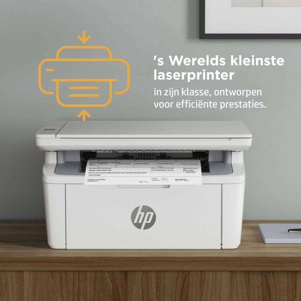 HP LaserJet MFP M140w printer, Zwart-wit, Printer voor Kleine kantoren, Printen, kopiëren, scannen, Scannen naar e-mail; Scannen naar pdf; Compact formaat (7MD72F)