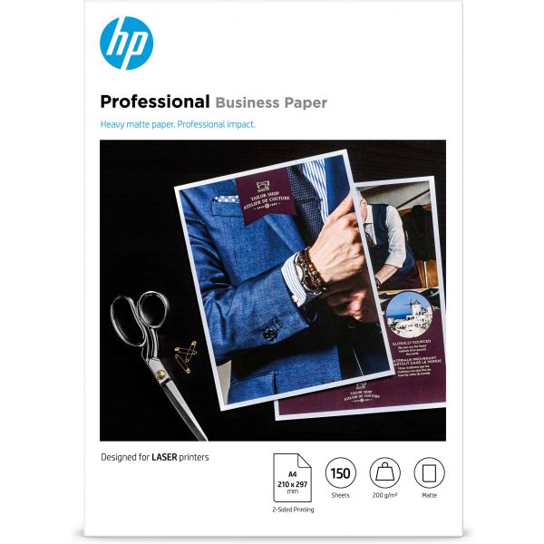 HP Professional Business Paper, Matte, 200 g/m2, A4 (210 x 297 mm), 150 sheets (7MV80A) HP Professional Business Paper, Matte, 200 g/m2, A4 (210 x 297 mm), 150 sheets (7MV80A)