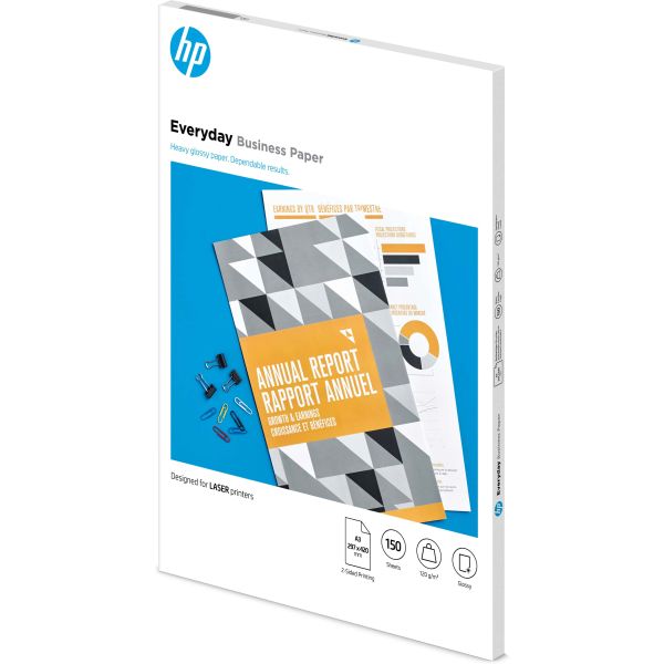 HP Everyday Business Paper, Glossy, 120 g/m2, A3 (297 x 420 mm), 150 sheets (7MV81A)
