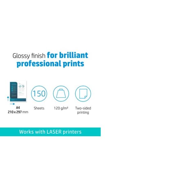 HP Everyday Business Paper, Glossy, 120 g/m2, A4 (210 x 297 mm), 150 sheets (7MV82A)