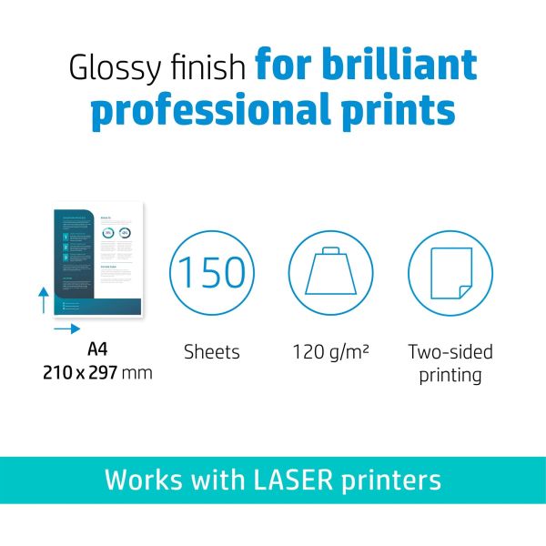 HP Everyday Business Paper, Glossy, 120 g/m2, A4 (210 x 297 mm), 150 sheets (7MV82A)