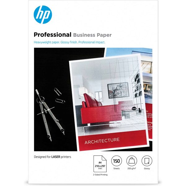 HP Professional Business Paper, Glossy, 200 g/m2, A4 (210 x 297 mm), 150 sheets (7MV83A) HP Professional Business Paper, Glossy, 200 g/m2, A4 (210 x 297 mm), 150 sheets (7MV83A)