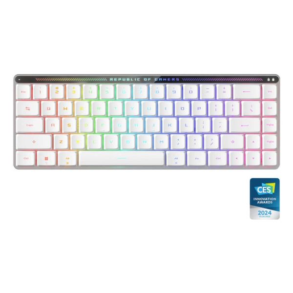 ASUS ROG Falchion RX Low Profile toetsenbord Gamen USB + RF Wireless + Bluetooth Wit (90MP03EC-BKUA10)