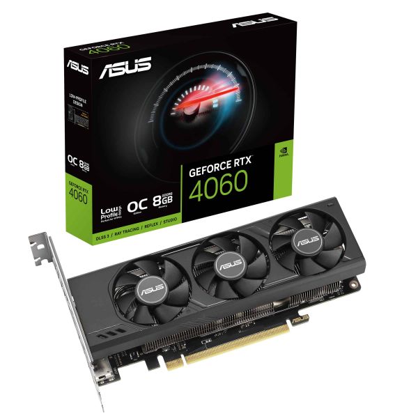 ASUS RTX4060-O8G-LP-BRK NVIDIA GeForce RTX 4060 8 GB GDDR6 (90YV0JL0-M0NA00)