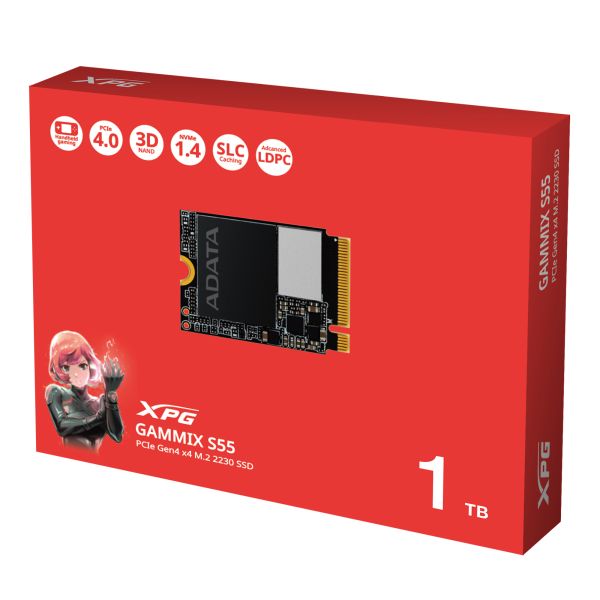 ADATA SGAMMIXS55-1T-C internal solid state drive 1 TB M.2 PCI Express 4.0 NVMe 3D NAND (SGAMMIXS55-1T-C)
