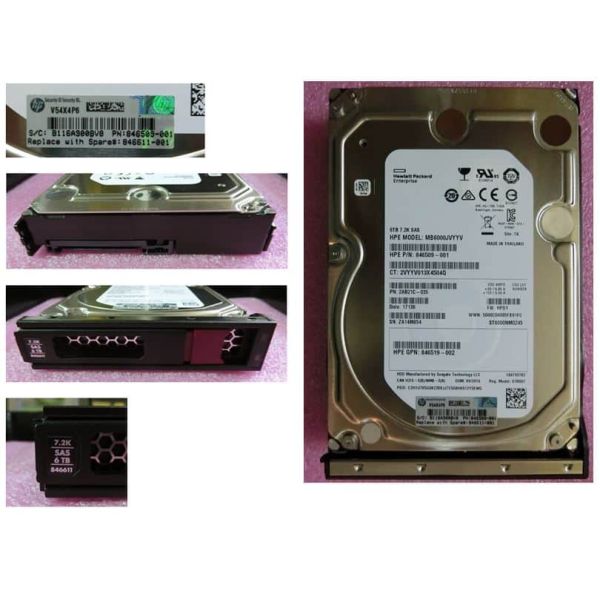 HPE 846611-001 Interne Harde Schijf 6TB 7200RPM 3.5" (846611-001)