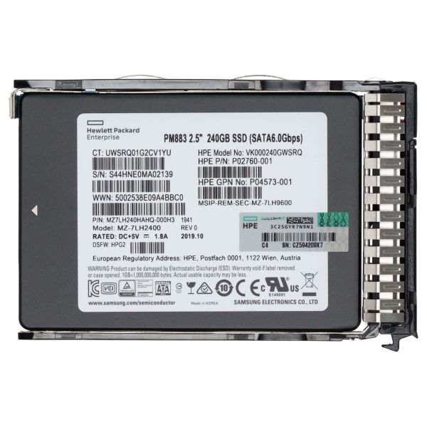 HP SPS-DRV SSD 240GB SFF SATA RI SC DS (P05319-001)