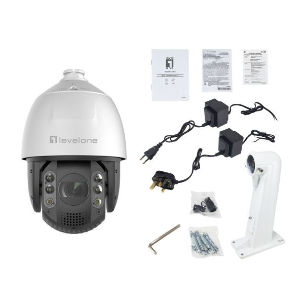 LevelOne FCS-4072 bewakingscamera Dome IP-beveiligingscamera Binnen & buiten 2560 x 1440 Pixels Muur (FCS-4072)