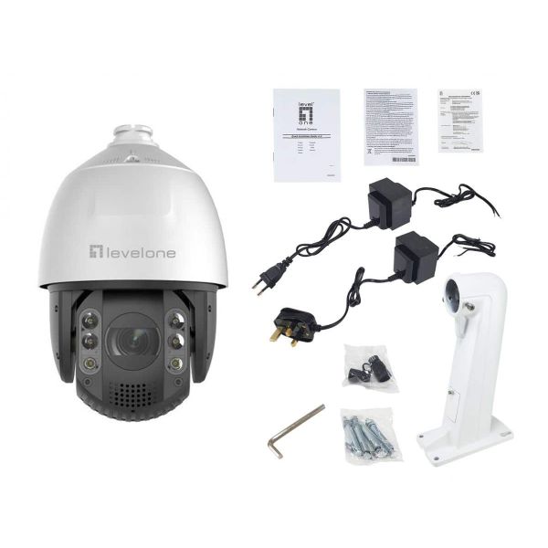 LevelOne FCS-4072 bewakingscamera Dome IP-beveiligingscamera Binnen & buiten 2560 x 1440 Pixels Muur (FCS-4072)