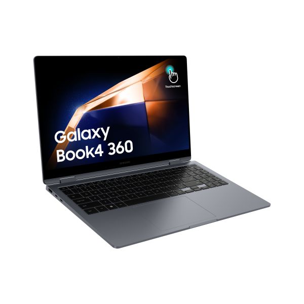 Samsung Galaxy Book4 360 Intel Core 7 150U Laptop 39,6 cm (15.6") Touchscreen Full HD 16 GB LPDDR5x-SDRAM 512 GB SSD Wi-Fi 6E (802.11ax) Windows 11 Home Grijs (NP750QGK-KG1NL)
