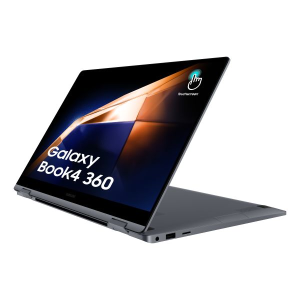 Samsung Galaxy Book4 360 Intel Core 7 150U Laptop 39,6 cm (15.6") Touchscreen Full HD 16 GB LPDDR5x-SDRAM 512 GB SSD Wi-Fi 6E (802.11ax) Windows 11 Home Grijs (NP750QGK-KG1NL)