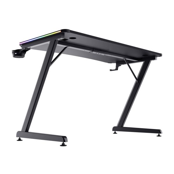 Trust GXT709 LUMINUS RGB DESK (25184) Trust GXT 709 Luminus Gaming Bureau - Gaming bureau – Geïntegreerde RGB-verlichting – Maximale belasting 150 kg – Zwart (25184)