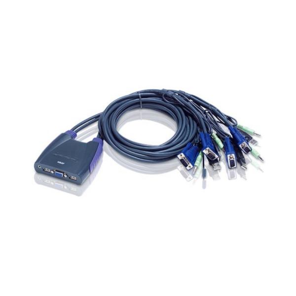 ATEN 4-poorts USB VGA-/audiokabel KVM-switch (0,9 m, 1,2 m) (CS-64US) ATEN 4-poorts USB VGA-/audiokabel KVM-switch (0,9 m, 1,2 m) (CS-64US)