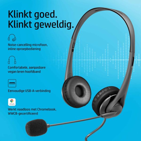HP stereo USB-headset G2 (428H5AA)