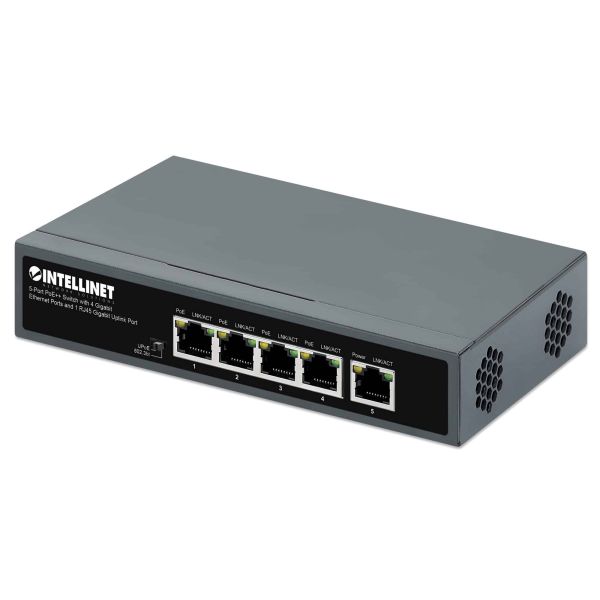 Intellinet 562010 netwerk-switch Unmanaged Gigabit Ethernet (10/100/1000) Power over Ethernet (PoE) Zwart (562010)