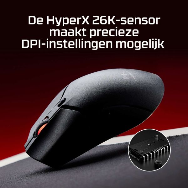 HP HyperX Pulsefire Haste 2 Mini - draadloze gaming muis (zwart) (7D388AA)