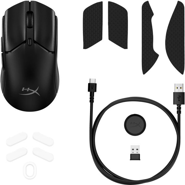 HP HyperX Pulsefire Haste 2 Mini - draadloze gaming muis (zwart) (7D388AA)