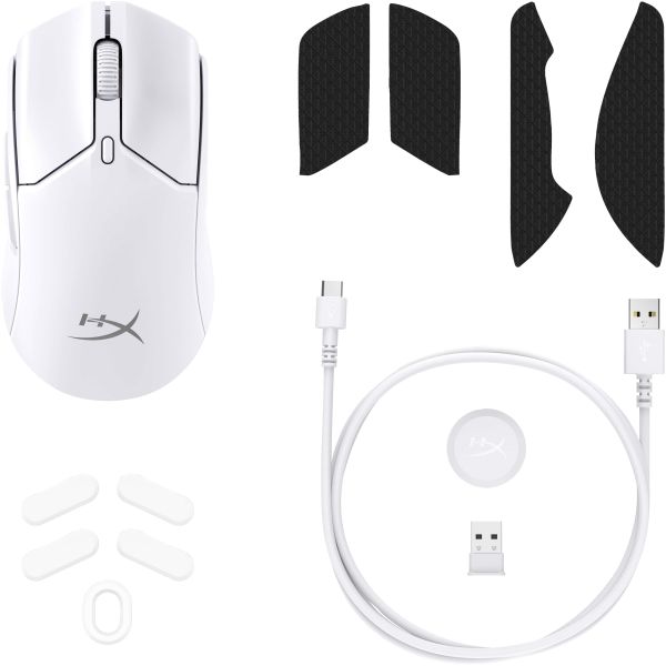 HP HyperX Pulsefire Haste 2 Mini - draadloze gamingmuis (wit) (7D389AA)