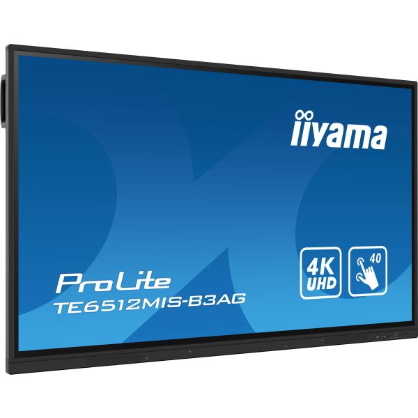 iiyama TE6512MIS-B3AG beeldkrant Kiosk-ontwerp 165,1 cm (65") LCD Wifi 400 cd/m² 4K Ultra HD Zwart Touchscreen Type processor Android 11 24/7 (TE6512MIS-B3AG)