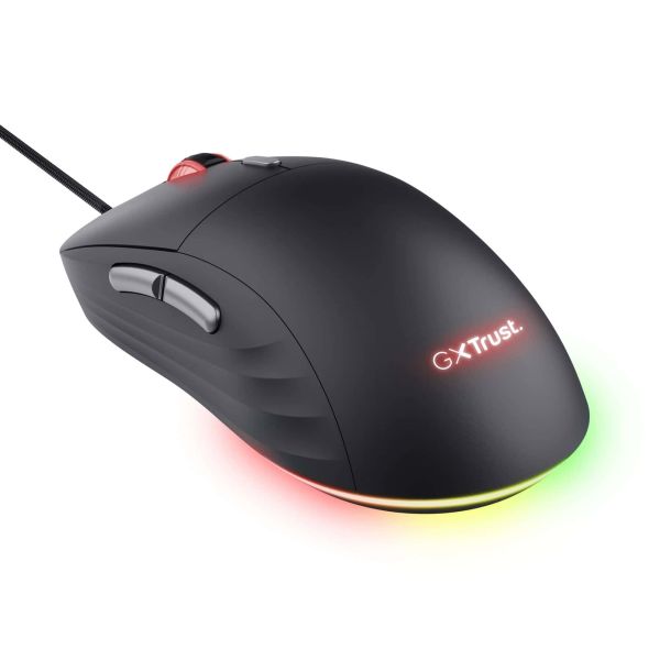 Trust GXT 925 Redex II Gaming Muis - Bedrade gamingmuis – 6 programmeerbare knoppen – 10000 DPI – Zwart (25125)