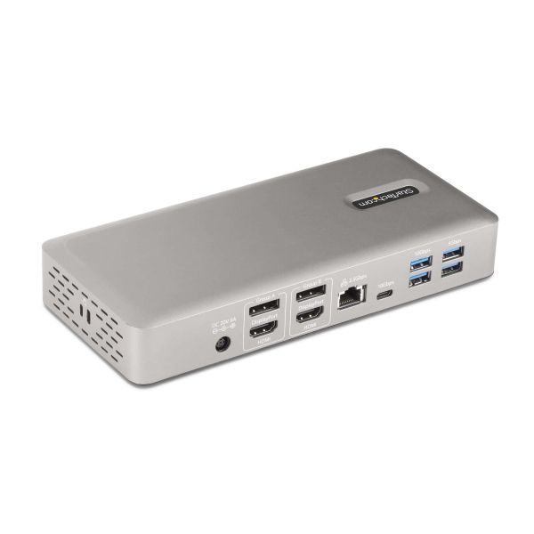 StarTech.com Thunderbolt 4 Multi-Monitor Docking Station, Quad/Triple/Dual Display Dock, 2x HDMI/2x DisplayPort, 7x USB Hub, 2.5Gb Ethernet, 98W Power Delivery (132UE-TB4USB4DOCK)