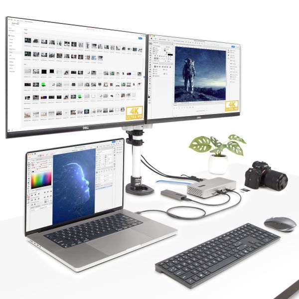 StarTech.com Universeel USB4 &amp; Thunderbolt 4 Docking Station, Quad Display op Windows, Dual Display op MacBook, HDMI DP Dock met 100W Laptop Charging (132UE-TB4USB4DOCK)