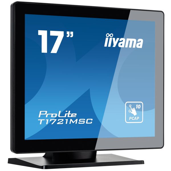 iiyama ProLite T1721MSC-B2 computer monitor 43,2 cm (17") 1280 x 1024 Pixels SXGA LED Touchscreen Tafelblad Zwart (T1721MSC-B2)
