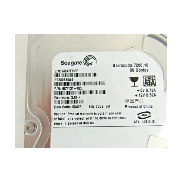 HP SEAGATE 7200RPM 3.5 80GB SATA (9CY131-020)