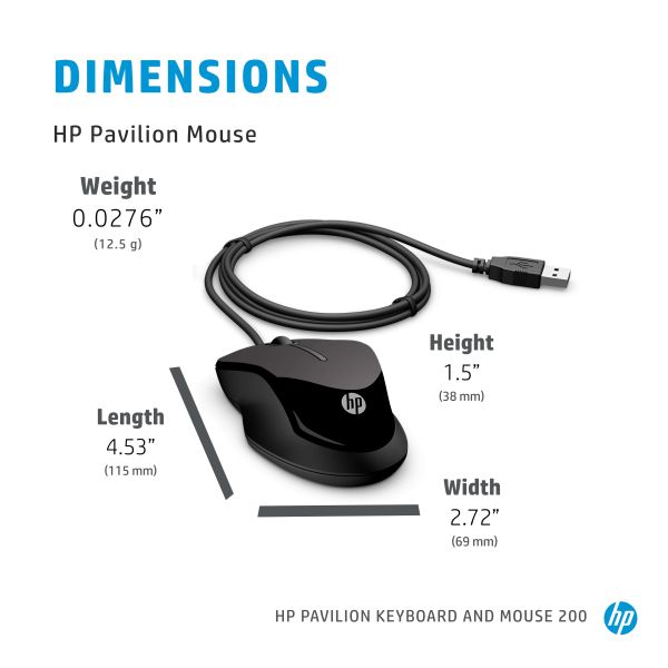 HP Pavilion -toetsenbord en -muis 200 (9DF28AA#ABB)
