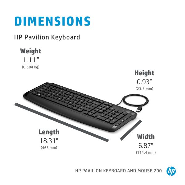 HP Pavilion -toetsenbord en -muis 200 (9DF28AA#ABB)