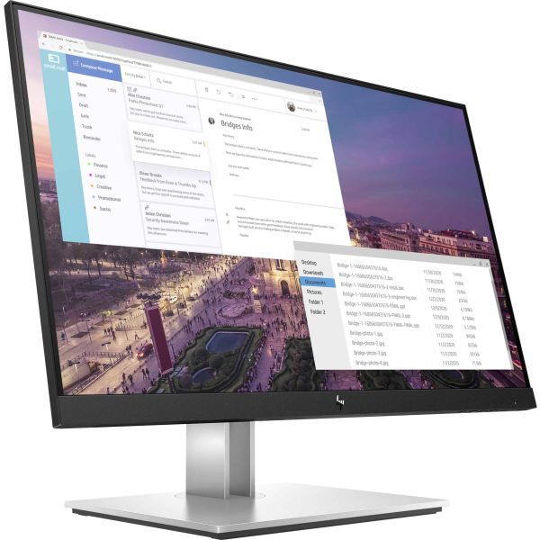 HP E-Series E23 G4 58,4 cm (23") 1920 x 1080 Pixels Full HD LCD Zwart, Zilver (9VF96AA)