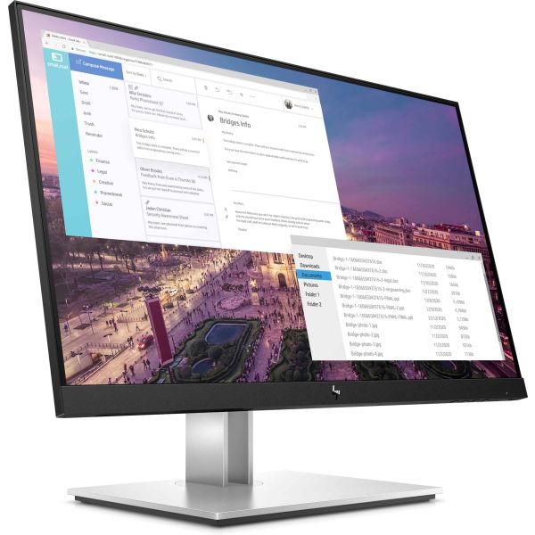 HP E-Series E23 G4 58,4 cm (23") 1920 x 1080 Pixels Full HD LCD Zwart, Zilver (9VF96AA#ABB)
