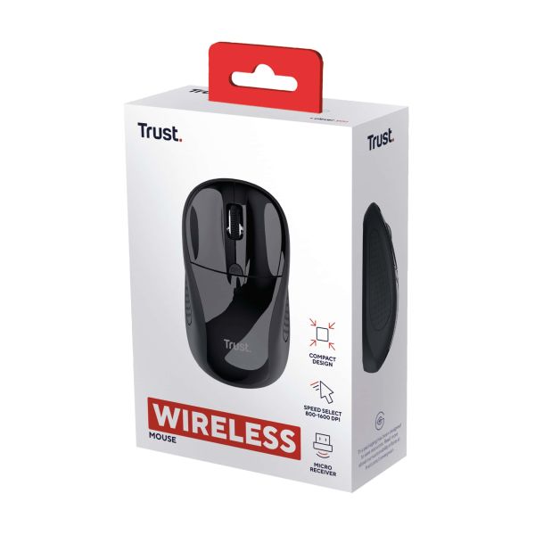Trust 24658 muis Kantoor Ambidextrous RF Draadloos Optisch 1600 DPI (24658)