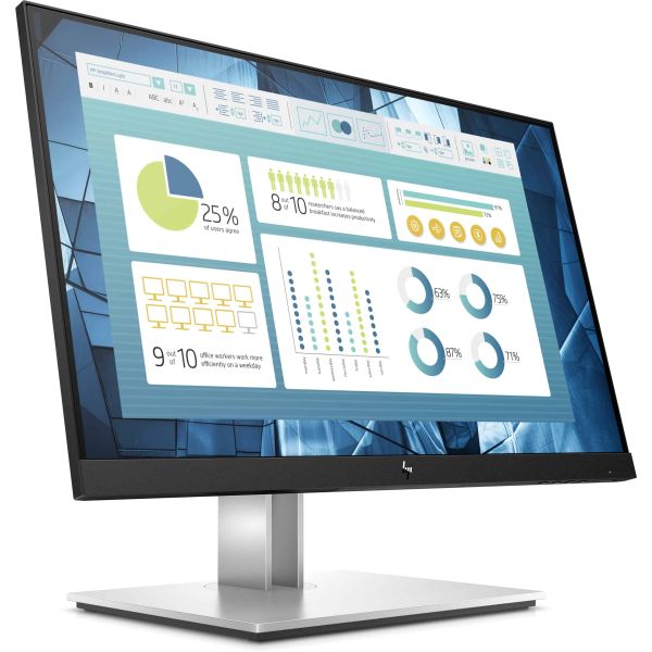 HP E-Series E22 G4 54,6 cm (21.5") 1920 x 1080 Pixels Full HD LCD Zwart, Zilver (9VH72AA)