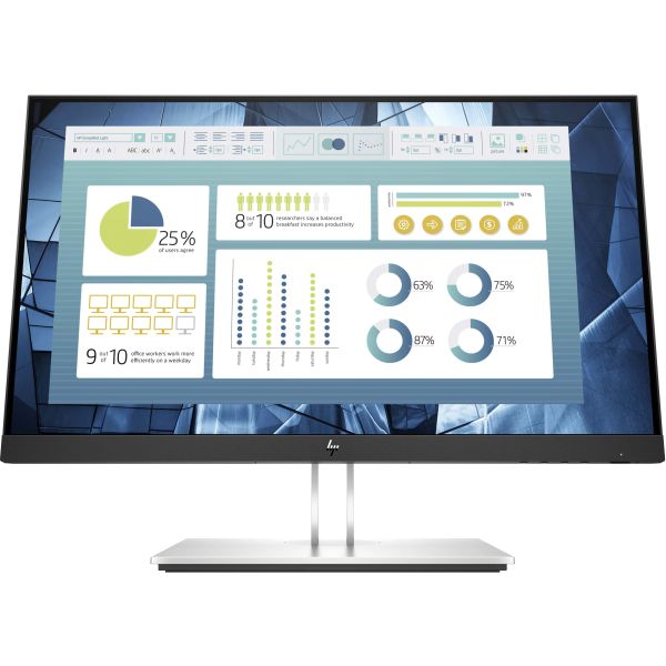 HP E-Series E22 G4 54,6 cm (21.5") 1920 x 1080 Pixels Full HD LCD Zwart, Zilver (9VH72AA)