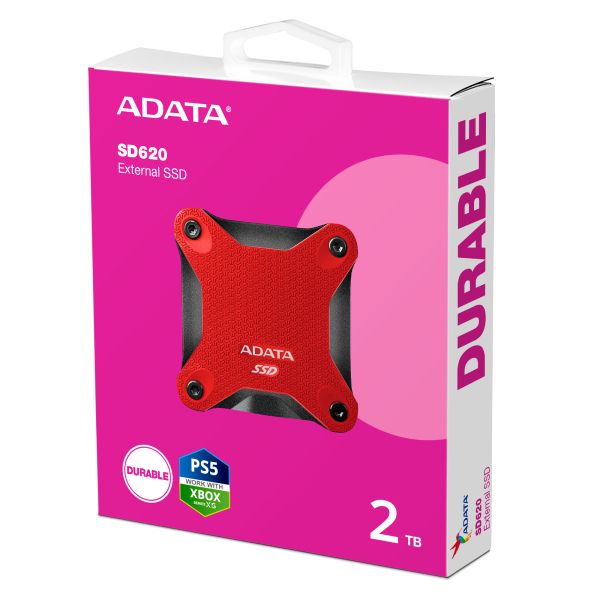 ADATA SD620 2 TB Micro-USB B 3.2 Gen 2 (3.1 Gen 2) Zwart, Rood (SD620-2TCRD)