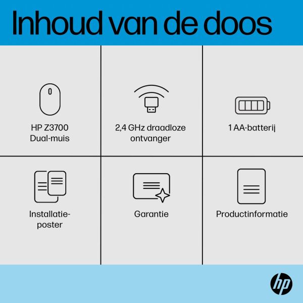 HP Z3700 Dual Silver-muis (758F2AAE)